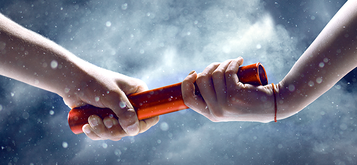 family walking into a new home